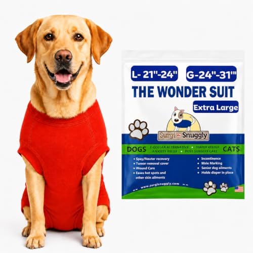 Surgi Snuggly Dog Surgery Recovery Suit, Cone Alternative, Spay/Neuter XL by Surgi%7ESnuggly