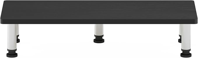 Furinno Turn-N-Tube Monitor Riser Stand, Americano, Stainless Steel Tubes - Image 6