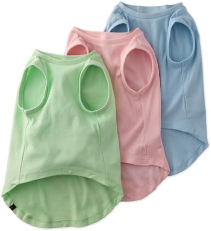 Pet Passion Tank Dog T-Shirt, Sleeveless, 3 Pack, Pastel Pack, XX-Small by PetPassion
