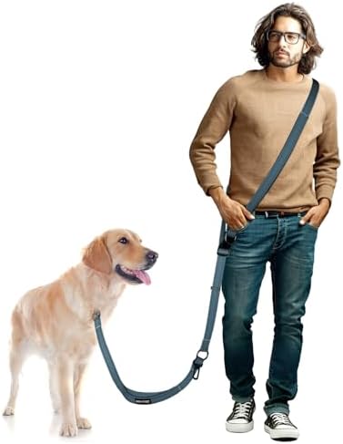 Hands Free Dog Leash, Multifunctional Crossbody Dog Leash by WANFIRE