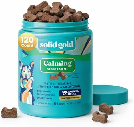 Solid Gold Calming Chews for Dogs with Melatonin for Storms & Travel, 120ct by SolidGoldPet