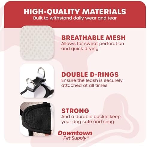 Downtown Pet Supply Step in Dog Harness for Small Dogs No Pull, Medium, Doodle - Adjustable Harness with Padded Mesh Fabric and Reflective Trim - Buckle Strap Harness for Dogs - Image 4