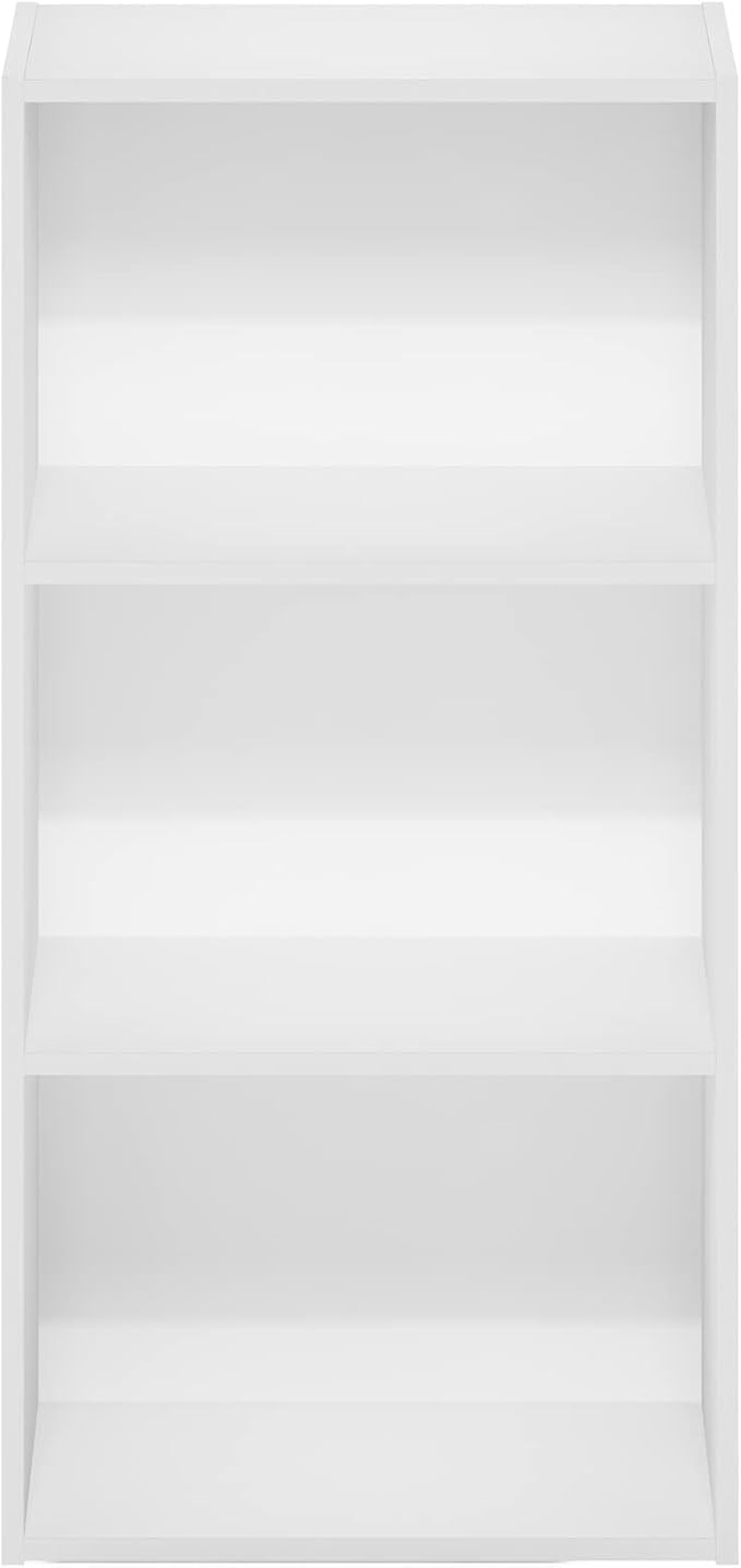 Furinno Luder 3-Tier Open Shelf Bookcase, White - Image 7