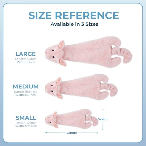 Best Pet Supplies 2-in-1 Stuffless Squeaky Dog Toy - Wild Duck, Pig, Small - Image 5