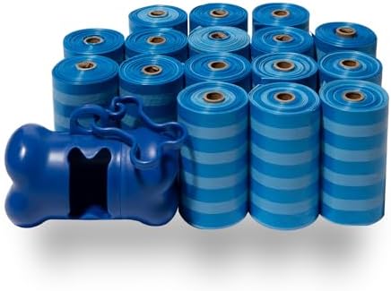 Best Pet Supplies Poop Bags for Dogs - Blue Strips, 240 Count by BestPetSuppliesLLC