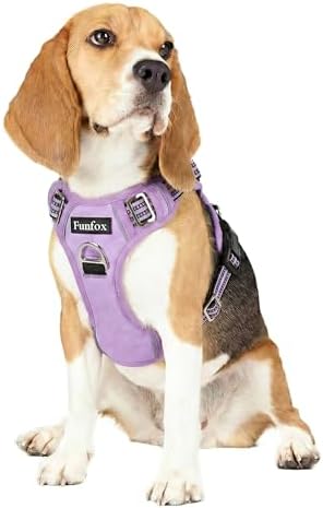 Funfox Dog Harness Medium Sized Dog, No Pull Pet Vest with Front Clip by MyFUNFOX