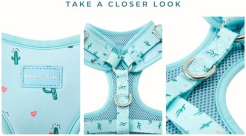 Wagging Tail Premium No Pull Dog Harness - Adjustable, Soft, Cute Dog Vest for Medium, Large & Small Dogs (Cactus, Small) - Image 3