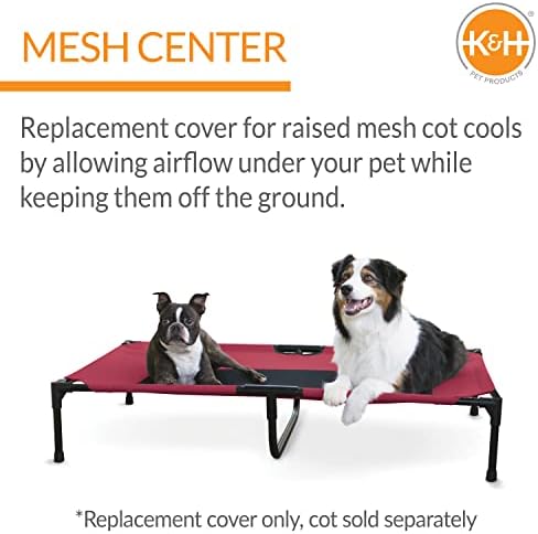 K&H Pet Products Original Pet Cot Replacement Cover (Cot Sold Separately) Red/Black X-Large 50 X 32 Inches - Image 4