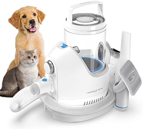 Neakasa P2 Pro Dog Grooming Kit, Dog Clippers Vacuum Suction 99% Hair, Pet Grooming with 5 Proven Tools, 2L Large-Capacity Easy Empty Dustbin for Dogs Cats Animals by Neakasa