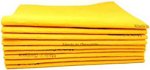 10 Pack Extra Large Original German Shammy Cloths Chamois Towels Absorbent 190g Super Shammy for Pets, Parenting Tool Cleaning for Home and Commercial Use Wholesale Bulk (Orange) by Unknown