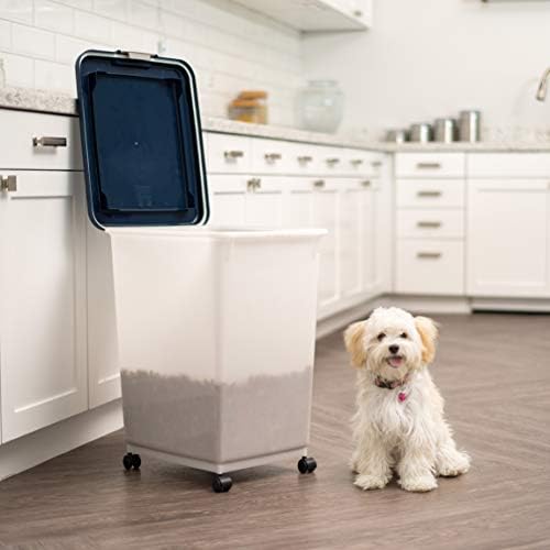IRIS USA Dog Food Storage Container, Up to 54 lbs, Navy/Pearl, Made in USA - Image 5