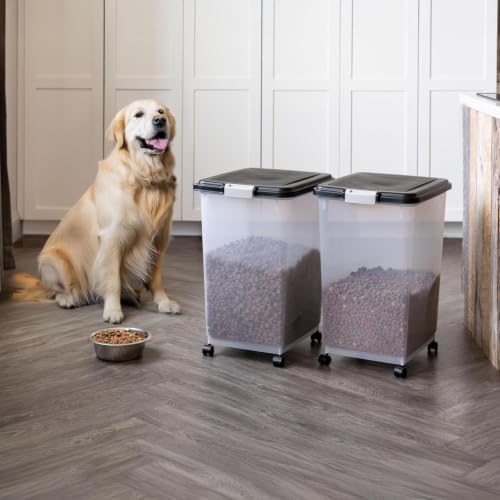 IRIS USA Dog Food Storage Container, 2-Pack, Up to 54 lbs, Black - Image 2