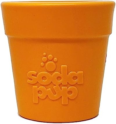 SodaPup Flower Pot – Durable Dog Treat Dispenser & Chew Toy Made in USA from Non-Toxic, Pet Safe, Food Safe Rubber Material for Mental Stimulation, Problem Chewing, Calming Nerves, & More by SodaPup