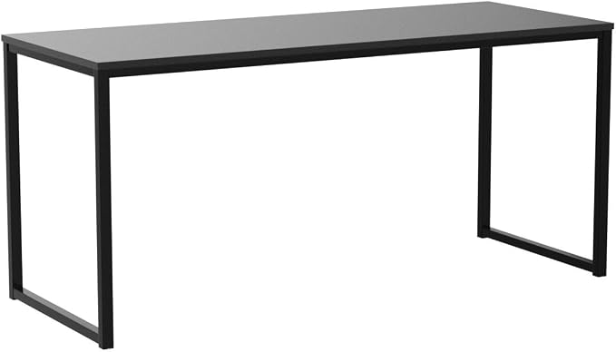 SHW Mission 55-Inch Home Office Computer Desk, Black - Image 5