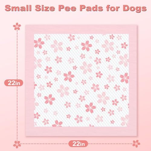 MIZOK Pink Puppy Pads with Adhesive Tabs Wee Wee Pads for Dogs 22x22in 30Ct - Image 6