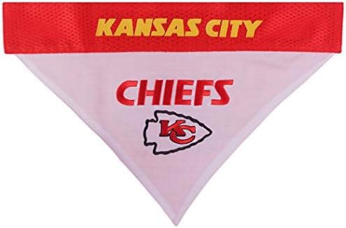 Pets First NFL DOG BANDANA - KANSAS CITY CHIEFS REVERSIBLE PET BANDANA. 2 Sided Sports Bandana with a PREMIUM Embroidery TEAM LOGO, Large/X-Large. - 2 Sizes & 32 NFL Teams available, KCC-3217-L-XL - Image 3