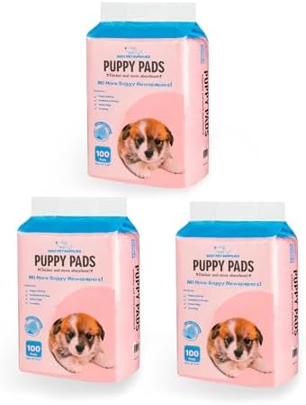 Best Pet Supplies Dog Training Puppy Pee Pads - Pink, 300 Count by BestPetSuppliesLLC