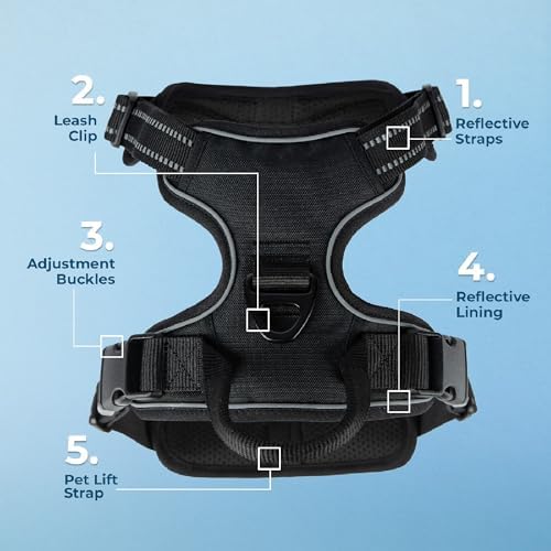 Voyager Dual Attachment No Pull Harness - Black, X-Large - Image 5