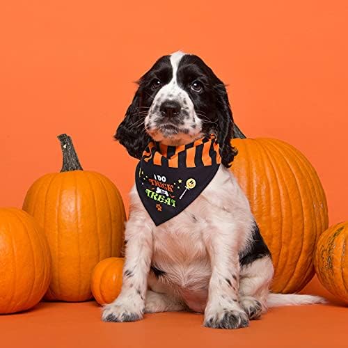 Weewooday 8 Pcs Halloween Dog Bandanas Adjustable Pet Scarf,Witch Style - Image 6