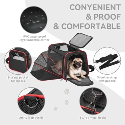 Petsfit Large Expandable Cat Carrier for Travel, Up to 18 lb - Image 5