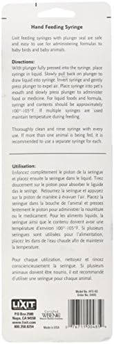 Lixit Hand Feeding Syringes for Puppies, Kittens, Rabbits and Other Baby Animals (60ML Pack of 1) - Image 2