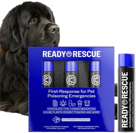 READYRESCUE Activated Charcoal for Dogs and Cats Clinically Studied 3Pack by READYRESCUE