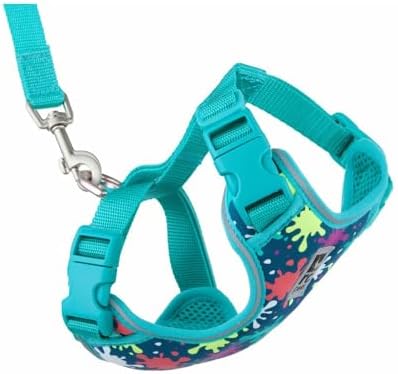 RC Pets Adventure Kitty Cat Harness | Adjustable Airmesh Vest with D-Ring and 6ft Leash for Walking and Travel |Splatter, Small by RCPets