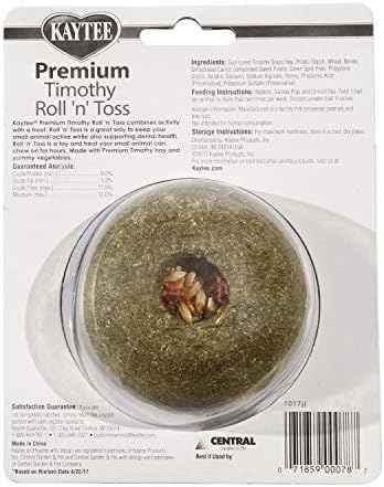 Kaytee Timothy Roll 'n' Toss Toy and Treat for Rabbits, Guinea Pigs - Image 2