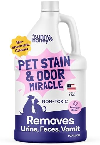 Sunny & Honey Carpet Cleaner Spray, Enzyme Pet Stain Remover, 1Gal Lavender by SunnyHoney
