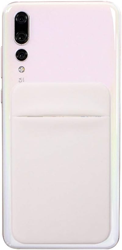 Slim Credit Card Holder for Back of Cell Phone, Stretchy Ultra Lycra 3M Self Adhesive Phone Pocket Stick On Wallet for ID Credit Card Pocket for iPhone Android Galaxy (Gold+White+Gray) - Image 6