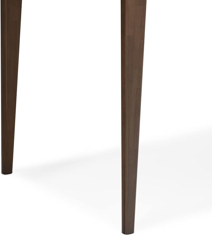 SIMPLIHOME Harper Small Desk - 48 Inch Wide Solid Hardwood Writing Desk in Walnut Brown, Mid-Century Modern Home Office Computer Table for Study with 2 Drawers and Flip-Down Keyboard Tray - Image 9