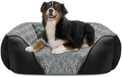 INVENHO X-Large Dog Bed Rectangle Washable Orthopedic Soft Calming Sleeping Durable Pet Cuddler with Anti-Slip Bottom by INVENHO
