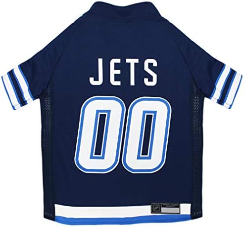 Pets First NHL Winnipeg Jets Jersey for Dogs & Cats, Medium. - Let Your Pet Be A Real NHL Fan! by PETSFIRST