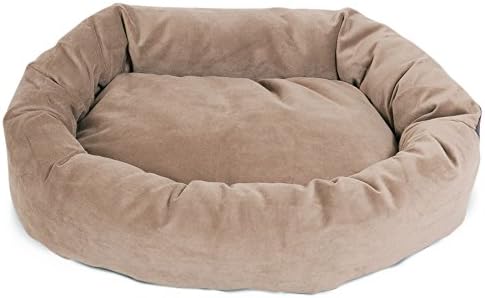 Majestic Pet Suede Calming Dog Bed, 32 Inch Medium, Round, Washable, Stone - Image 2