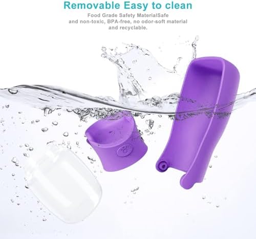 Portable Dog Small Animals Water Bottle for Walking 19 OZ or 12 OZ Pet Water Bottles for Puppy Medium Large Dogs Little Animals Water Dispenser Dog Small Animals Water Bowl - Image 4