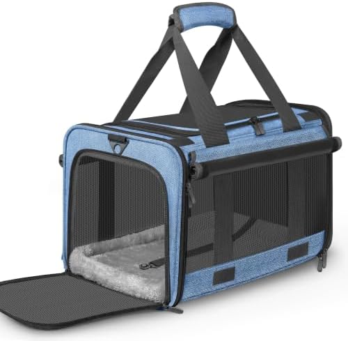 Soft Sided Cat Carrier for Anxious Pets with Privacy Roller Blinds by Unknown