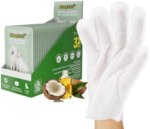 Pet Glove Wipes for Dogs & cat , Pet Cleaning Gloves Individual Packing by Unknown