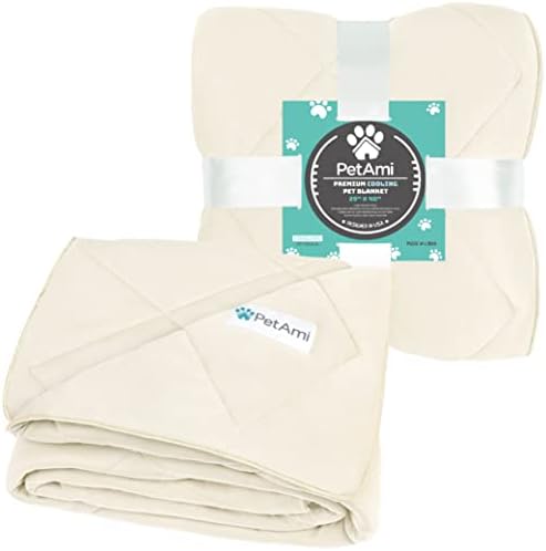 PetAmi Cooling Dog Blanket Lightweight Soft for Medium Pet Cat 29x40 Beige - Image 6