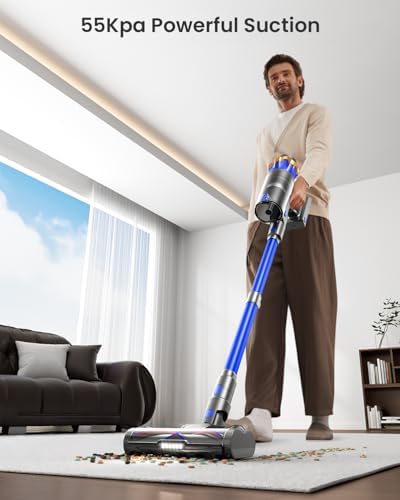 Cordless Vacuum Cleaner, Upgraded 650W 55KPA 70Mins Cordless Stick Vacuum Cleaner with Self-Standing and Touch Screen, Anti-tangle Wireless Vacuum, Vacuum Cleaners for Home/Pet Hair/Carpets/Floors - Image 2