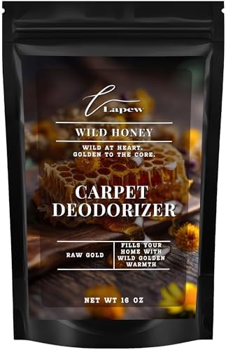 Lapew Wild Honey Carpet Deodorizer Powder - Pet Safe Freshener for Vacuuming | Scented Odor Eliminator for Home | 16 oz by Lapew