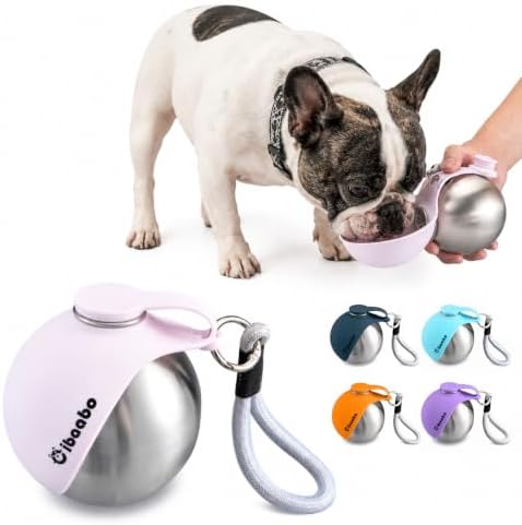 Cibaabo Portable Dog Water Bottle with Collapsible Silicone Bowl 10 oz by Cibaabo