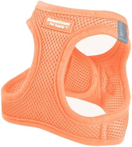 Downtown Pet Supply Step in Dog Harness for Large Dogs - Adjustable, Escape Proof Dog Harness with Reflective Trim - All-Weather, Fast-Drying Padded Mesh Fabric - Tangerine, X-Large by DowntownPetSupply