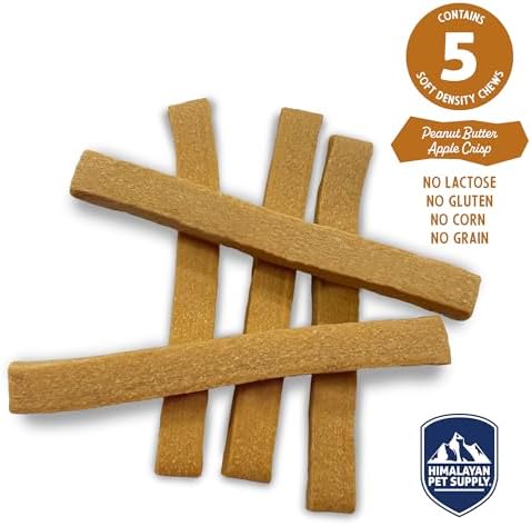 Himalayan Dog Chew PB Apple Crisp Yogurt Sticks | Prebiotic & Probotic Protein Rich | Lactose Free - Gluten Free - Corn Free - Grain Free | USA Made | All Breeds | Droolicious Dog Treats | 5 Pieces - Image 5