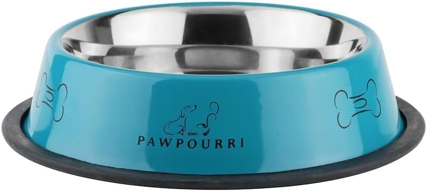 Stainless Steel Dog Bowl Pack of 2, Food & Water Bowl for Dogs, Durable Dog Feeding Bowl, Bowls for Medium Dogs, Easy to Clean, Anti-Skid Pet Bowl 24 oz (Black & Blue) - Image 6