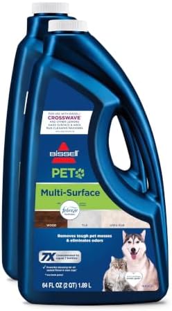 Bissell Multi-Surface Pet Formula with Febreze Freshness,22951,64 Fl Oz,Use on Sealed Hard Floors,and Area Rugs,Removes Tough Messes,Febreze Freshness,(Pack of 2) by BISSELL
