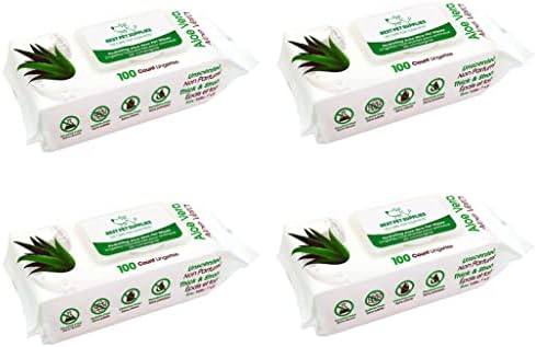 Best Pet Supplies Cleaning Dog Wipes - Hydrating Aloe, 400 Count by BestPetSuppliesLLC