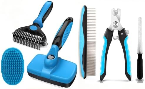 Dog Brush for Shedding,Deshedding Slicker Undercoat Rake Brush for Dog,6PCS by Unknown