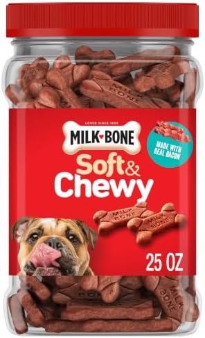 Milk-Bone Soft & Chewy Dog Treats, Made with Real Bacon, 25 Ounce Canister by Milk-BoneDogTreats