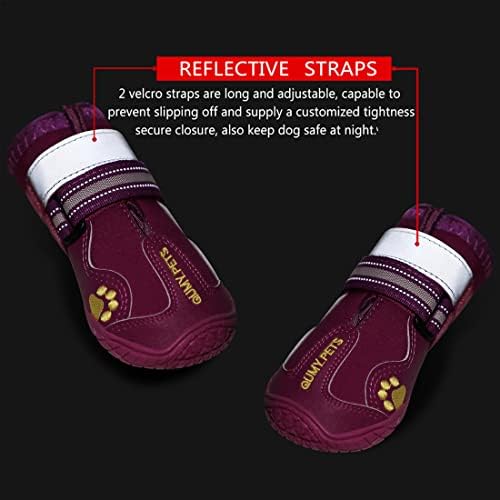 QUMY Dog Shoes for Hot Pavement, Dog Snow Boots & Paw Protectors for Winter - Image 3