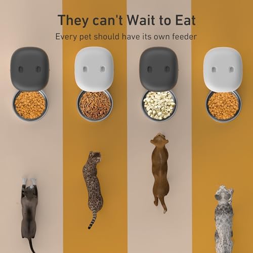 Yuposl Automatic Cat Feeders - 2L Cat Food Dispenser Easy to Use, Timed Automatic Pet Feeder with Over 180-day Battery Life, 1-6 Meals Dry Food Programmable Portion Control Also for Dogs - Image 6
